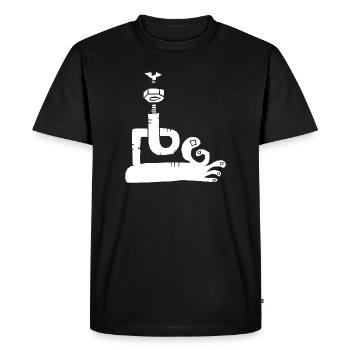Pied ! - T-shirt Premium bio Homme - noir - Devant - Nico (187cm)