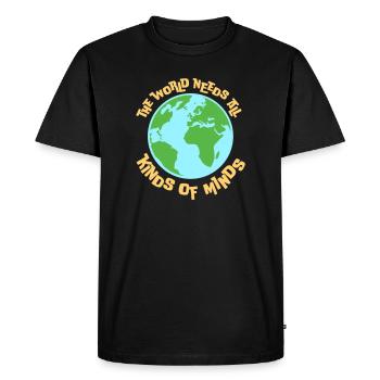 Le monde a besoin de toutes sortes d’esprits inspirants - T-shirt Premium bio Homme - noir - Devant - Nico (187cm)