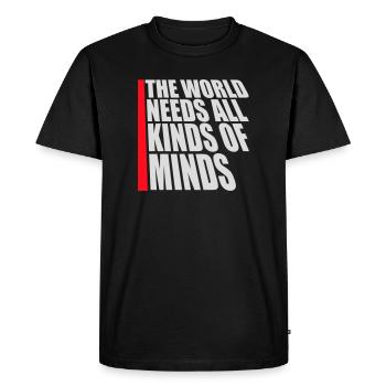 Le monde a besoin de toutes sortes d’esprits inspirants - T-shirt Premium bio Homme - noir - Devant - Nico (187cm)
