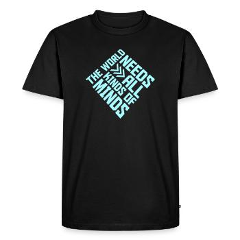 Le monde a besoin de toutes sortes d’esprits inspirants - T-shirt Premium bio Homme - noir - Devant - Nico (187cm)