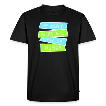 Le monde a besoin de toutes sortes d’esprits inspirants - T-shirt Premium bio Homme - noir - Devant - Nico (187cm)