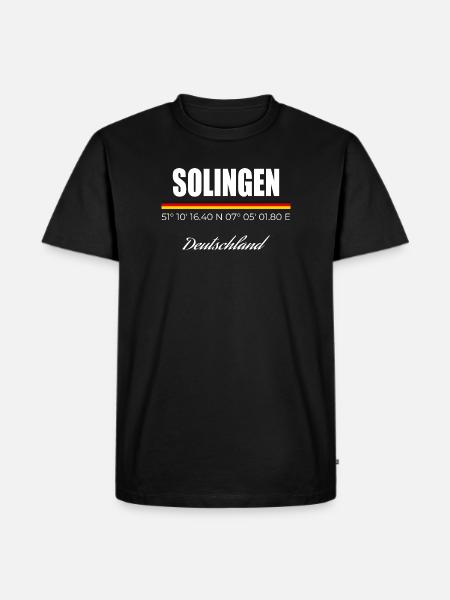 Solingen - Männer Premium Bio T-Shirt - Schwarz