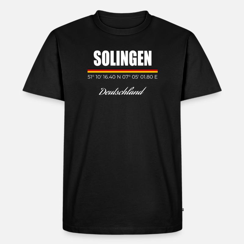 Solingen - Männer Premium Bio T-Shirt - Schwarz