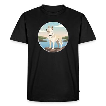 Guardian of the Estuary: Can de Palleiro - Men's Premium Organic T-Shirt - black - Front - Nico (187cm)