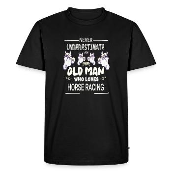 Norwegian Says No Funny Naughty Horse - Men's Premium Organic T-Shirt - black - Front - Nico (187cm)