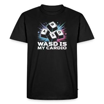 Funny Gaming Keyboard WASD My Cardio Gamer - Men's Premium Organic T-Shirt - black - Front - Nico (187cm)