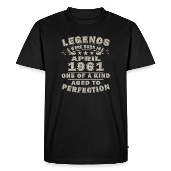 Original 1961 Vintage 1961 Anniversaire rétro 1961 - T-shirt Premium bio Homme - noir - Devant - Nico (187cm)
