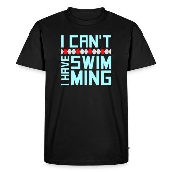 Je ne peux pas, j’ai une excuse de nageur drôle - T-shirt Premium bio Homme - noir - Devant - Nico (187cm)
