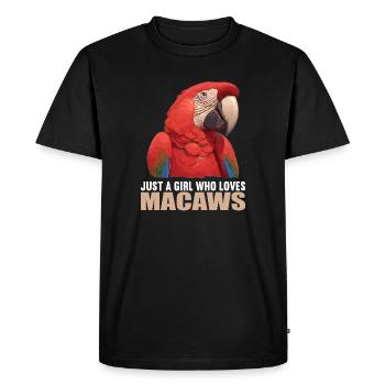 Macaw's Era - Men's Premium Organic T-Shirt - black - Front - Nico (187cm)