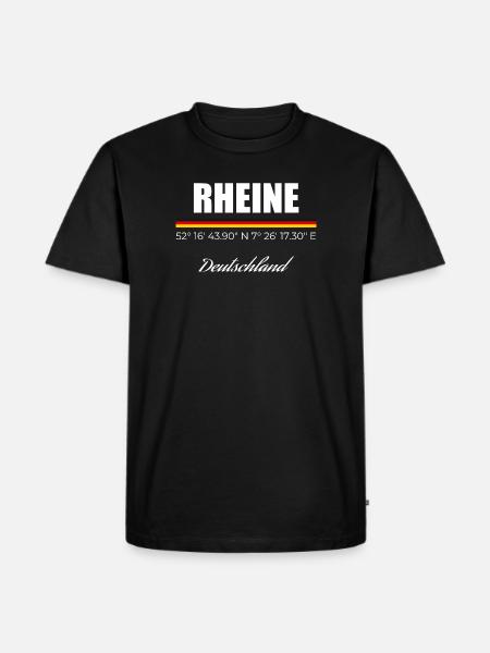 Rheine - Männer Premium Bio T-Shirt - Schwarz