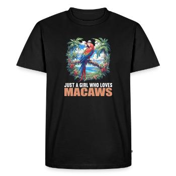 Macaw's Era - Men's Premium Organic T-Shirt - black - Front - Nico (187cm)