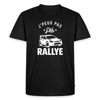 je peux pas j'ai rallye - T-shirt Premium bio Homme - noir - Devant - Nico (187cm)