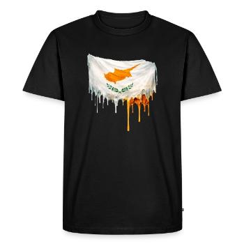 Drapeau chypriote couleur - T-shirt Premium bio Homme - noir - Devant - Nico (187cm)