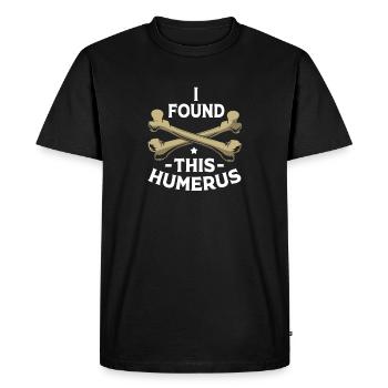 archaeology - Men's Premium Organic T-Shirt - black - Front - Nico (187cm)