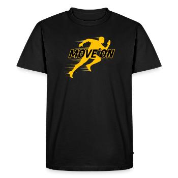 T-shirt Move On Motivation Coureur Silhouette - T-shirt Premium bio Homme - noir - Devant - Nico (187cm)