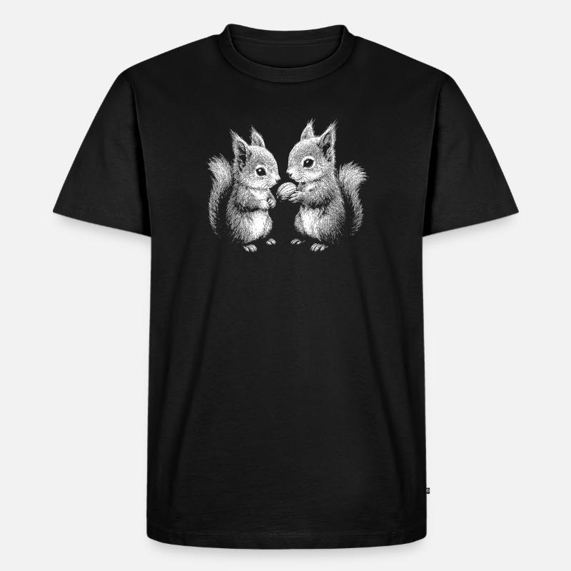 Eichhörnchen - Männer Premium Bio T-Shirt - Schwarz