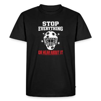 Gardien de but de hockey Cadeau de but Vie de gardien de hockey - T-shirt Premium bio Homme - noir - Devant - Nico (187cm)