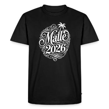 Malle 2026 Palm Tree Holidays Mallorca - T-shirt Premium bio Homme - noir - Devant - Nico (187cm)
