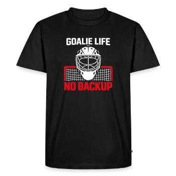 Gardien de but de hockey Cadeau de but Vie de gardien de hockey - T-shirt Premium bio Homme - noir - Devant - Nico (187cm)