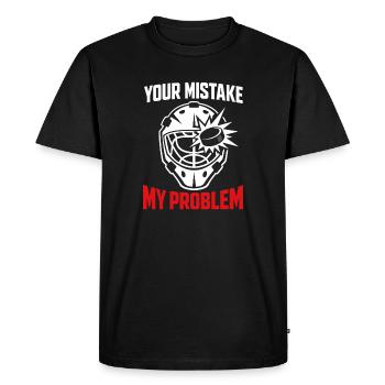Gardien de but de hockey Cadeau de but Vie de gardien de hockey - T-shirt Premium bio Homme - noir - Devant - Nico (187cm)