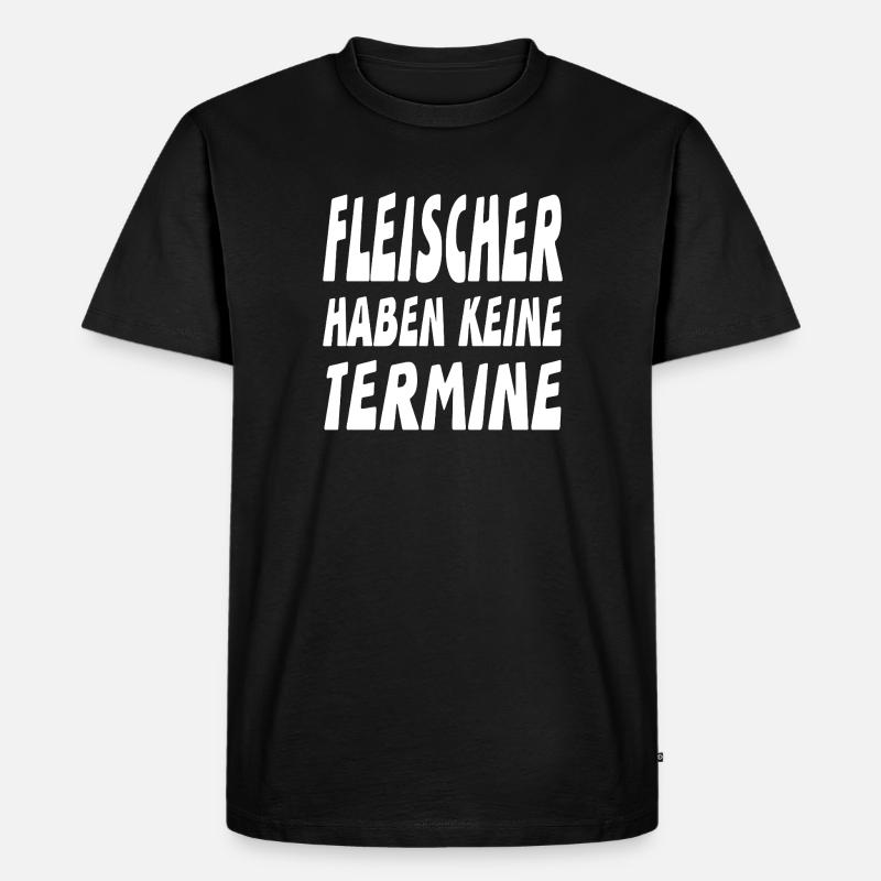 Fleischer - Männer Premium Bio T-Shirt - Schwarz