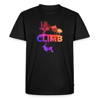 Silhouette de la pente de montée - T-shirt Premium bio Homme - noir - Devant - Nico (187cm)