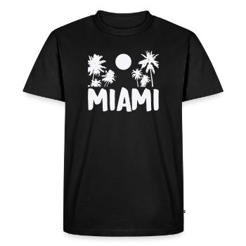 Miami - T-shirt Premium bio Homme - noir - Devant - Nico (187cm)