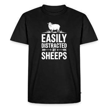 Sheep Sayings Sheep Funny Sheep Gift - Men's Premium Organic T-Shirt - black - Front - Nico (187cm)