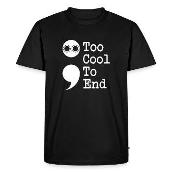 Point-virgule trop cool pour finir point-virgule - T-shirt Premium bio Homme - noir - Devant - Nico (187cm)