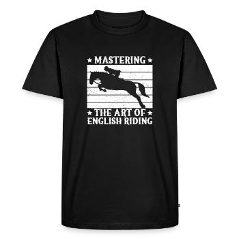 Hobby Horse Rider ARt Of English Riding English - Men's Premium Organic T-Shirt - black - Front - Nico (187cm)