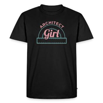 Fille Architecture - T-shirt Premium bio Homme - noir - Devant - Nico (187cm)