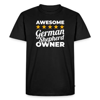 Propriétaire de Great German Shepherd - T-shirt Premium bio Homme - noir - Devant - Nico (187cm)