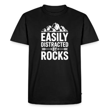 Pierres, propositions, pierres, drôle, cadeau de pierres - T-shirt Premium bio Homme - noir - Devant - Nico (187cm)