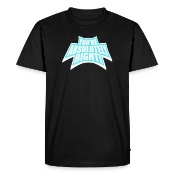 You're Absolutely Right Funny Sarcastic AI Logo - Men's Premium Organic T-Shirt - black - Front - Nico (187cm)