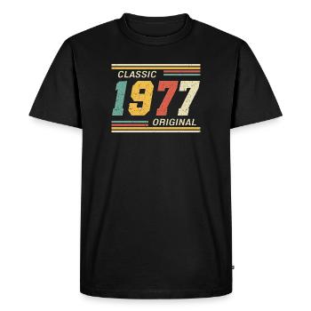 Classique 1977 original 1977 - T-shirt Premium bio Homme - noir - Devant - Nico (187cm)