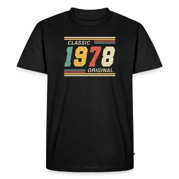 Classique 1978 original 1978 - T-shirt Premium bio Homme - noir - Devant - Nico (187cm)