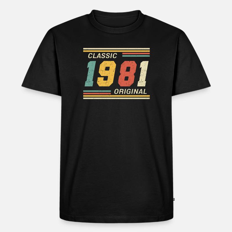 Classic 1981 original 1981 - Männer Premium Bio T-Shirt - Schwarz