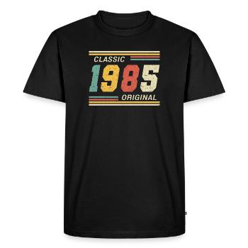 Classique 1985 original 1985 - T-shirt Premium bio Homme - noir - Devant - Nico (187cm)