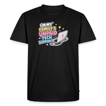 Support technique familial non rémunéré - T-shirt Premium bio Homme - noir - Devant - Nico (187cm)