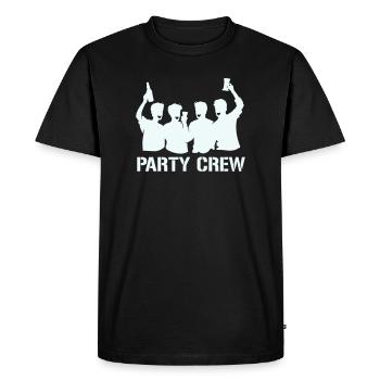 Silhouette de l’équipe de fête avec des acclamations - T-shirt Premium bio Homme - noir - Devant - Nico (187cm)