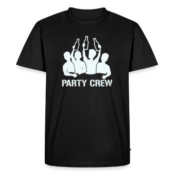 Bottle Raise Party Crew - Men's Premium Organic T-Shirt - black - Front - Nico (187cm)
