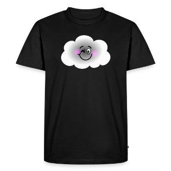 Happy Cloud - Men's Premium Organic T-Shirt - black - Front - Nico (187cm)