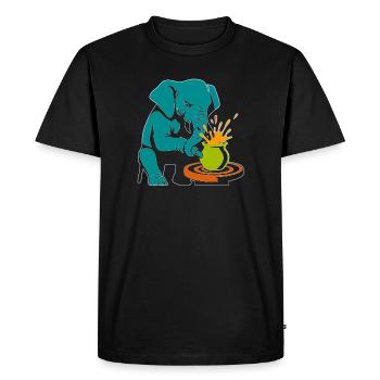 Maître des Troncs - Anarchie de l’Émail - T-shirt Premium bio Homme - noir - Devant - Nico (187cm)