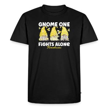 Gnome Un combat seul Mémoire Jaune - T-shirt Premium bio Homme - noir - Devant - Nico (187cm)