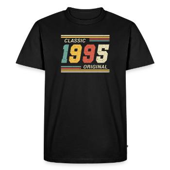 Classique 1995 original 1995 - T-shirt Premium bio Homme - noir - Devant - Nico (187cm)