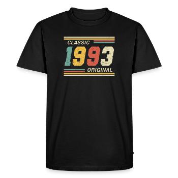 Classique 1993 original 1993 - T-shirt Premium bio Homme - noir - Devant - Nico (187cm)