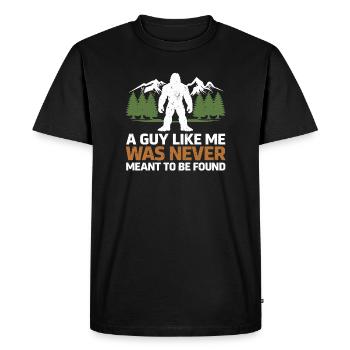Bigfoot, Sasquatch, yéti, créatures cryptides, grand pied. - T-shirt Premium bio Homme - noir - Devant - Nico (187cm)
