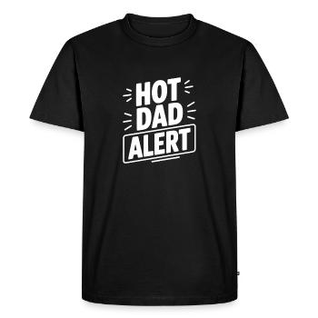 Hot Dad Alert - Men's Premium Organic T-Shirt - black - Front - Nico (187cm)