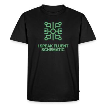 I speak fluent circuit diagram technology - Men's Premium Organic T-Shirt - black - Front - Nico (187cm)