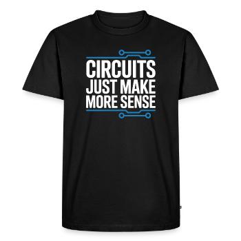 Circuits make technology more meaningful - Men's Premium Organic T-Shirt - black - Front - Nico (187cm)